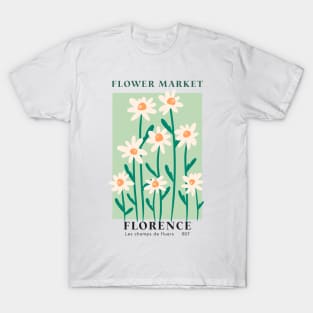 Florence Flower Market - White Daisy T-Shirt